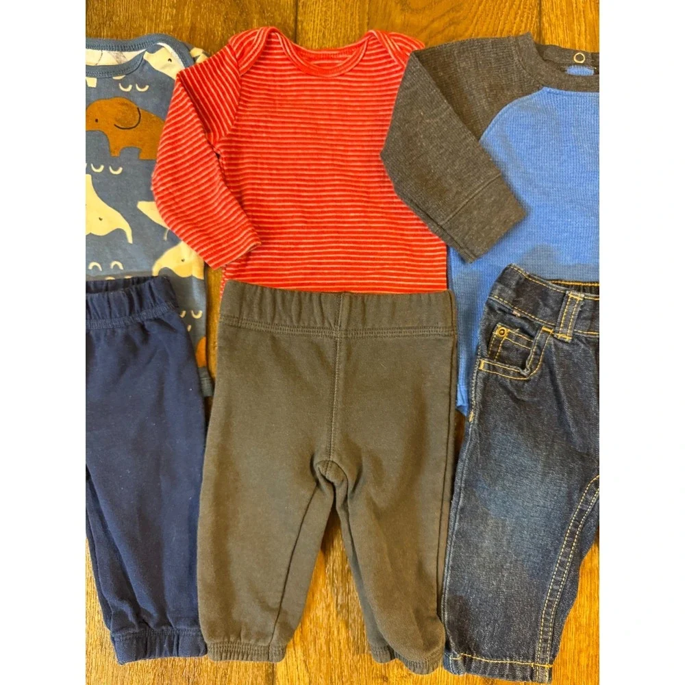 Baby Boy 3‎ Months Outfits Lot Jeans Pants Bodysuits Shirts Clothes Bodysuits